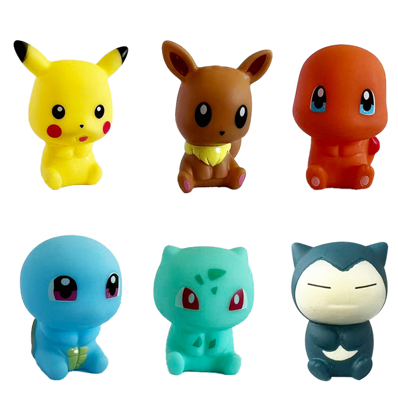 Party Games Baby Shower - 6 adet Pokemon banyo oyuncakları Pikachu