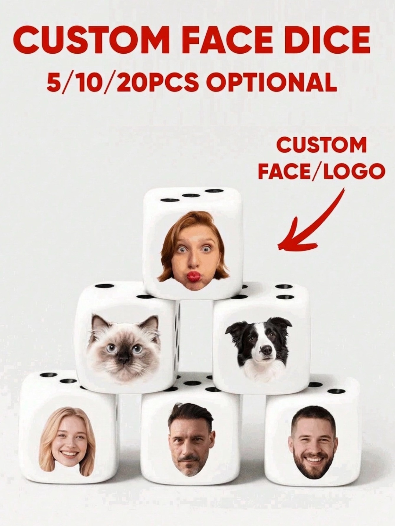 Party Games For Adults - Kişiye Özel Yüz Zarları Komik Oyun