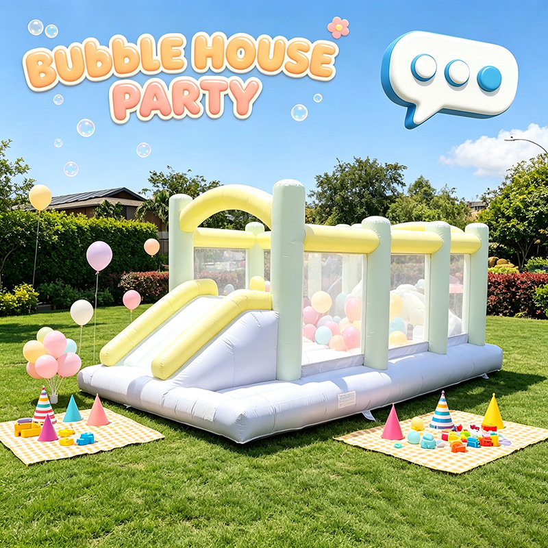 Party Games Easy Kids - Tek Renkli Mini Şişme Engel Parkuru,
