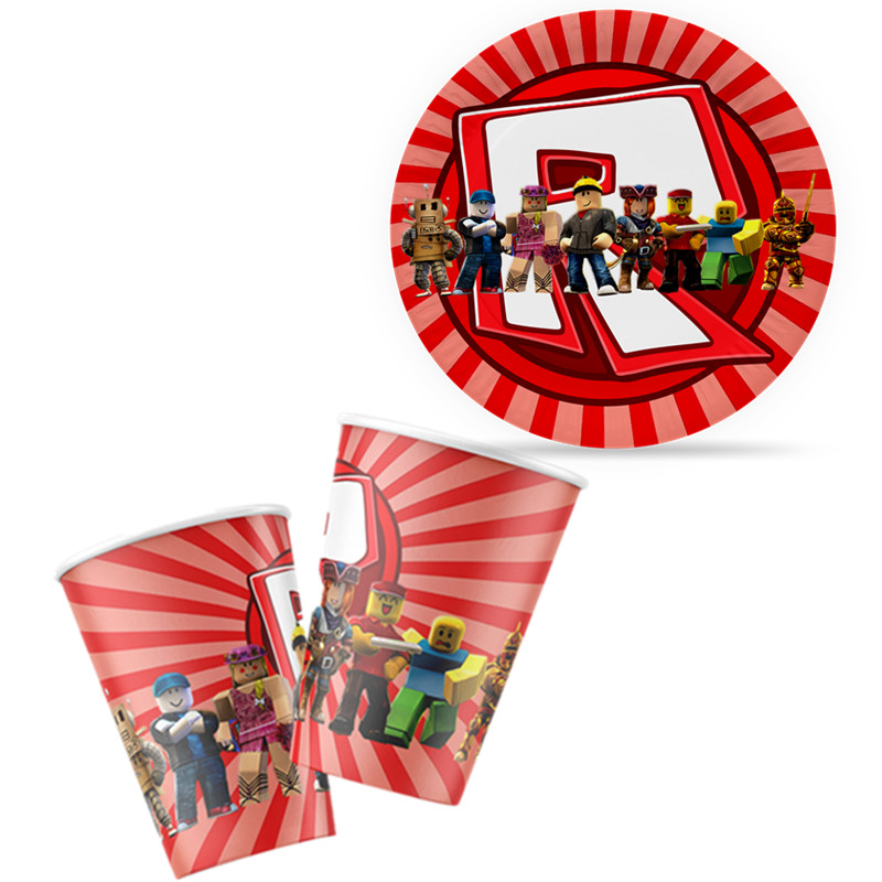 Party Games In Roblox - Robot Mutlu Doğum Günü Dekorasyon sofra