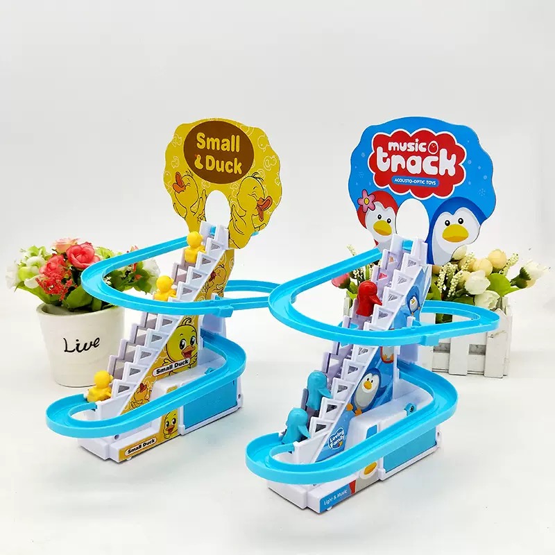 Ladder Toss Set - Merdiven Çıkan Elektrikli Ördek DIY Raylı