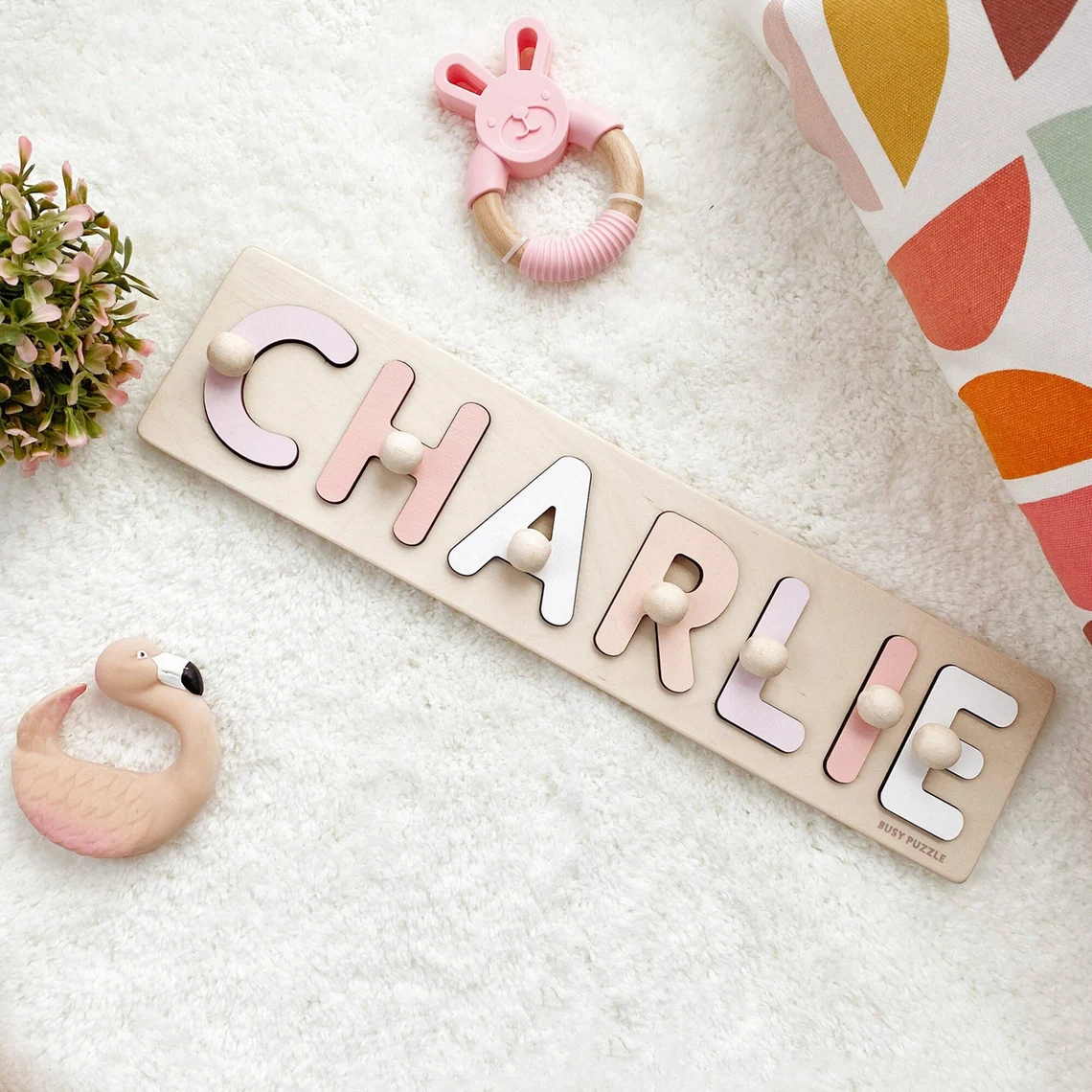 Party Games Baby Shower - Mandallı Kişiye Özel İsim Yapboz |