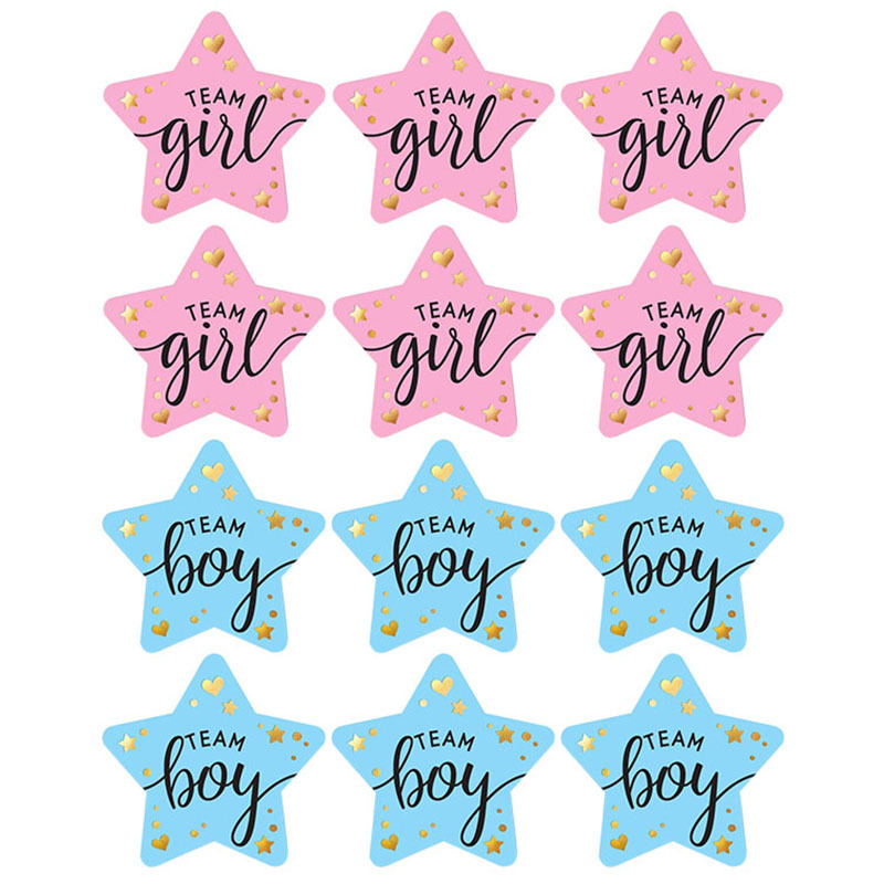 Party Games Baby Shower - 60 Adet Cinsiyet Ortaya Çıkartmalar Parti