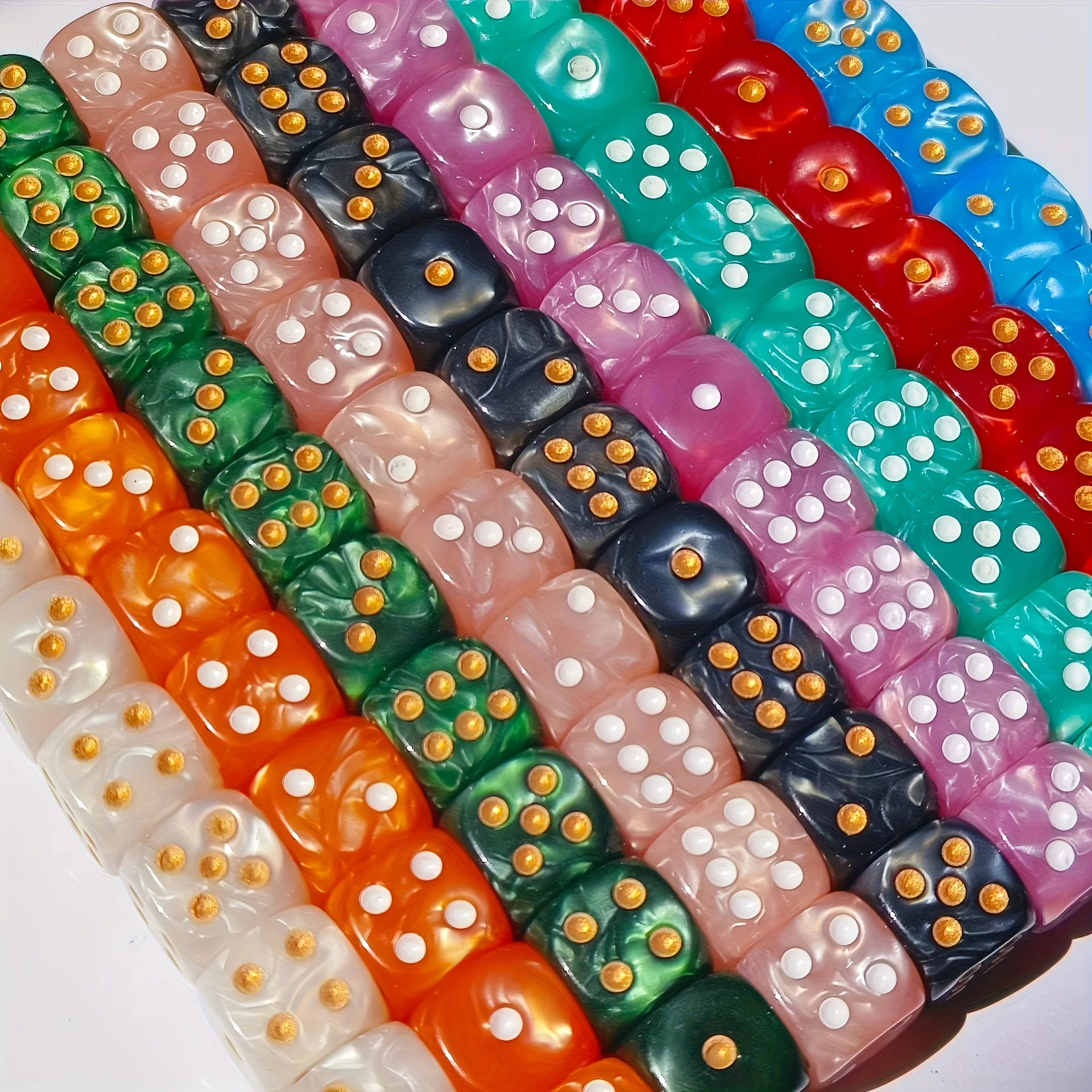 10 Adet 12mm İnci Desenli D6 Z - Party Games Board Game incelemesi ve fiyatı