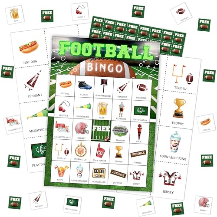Futbol Partisi Bingo Oyun Kart - Party Games For Large Groups incelemesi ve fiyatı