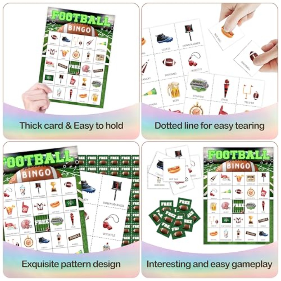Futbol Partisi Bingo Oyun Kart - Party Games For Large Groups incelemesi ve fiyatı